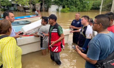 Ponciano Vázquez Parissi recorre albergues y atiende zonas afectadas.