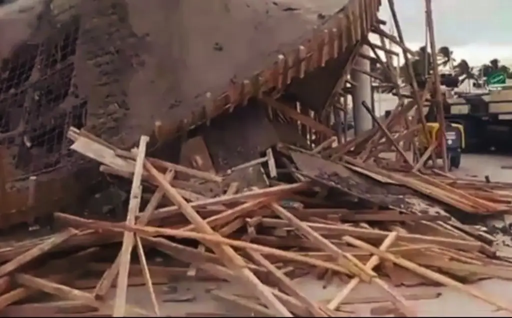 Colapsa cimbra en obra del Acuario de Veracruz; PMA revela la causa