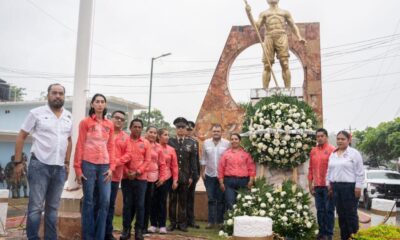 Encabeza alcalde de Cosoleacaque ceremonia cívica por los festejos del 161 aniversario de la batalla de Totoapan.