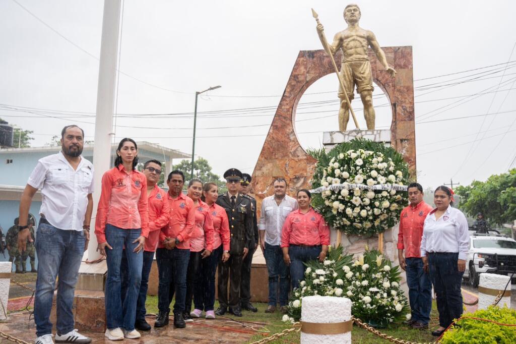 Encabeza alcalde de Cosoleacaque ceremonia cívica por los festejos del 161 aniversario de la batalla de Totoapan.