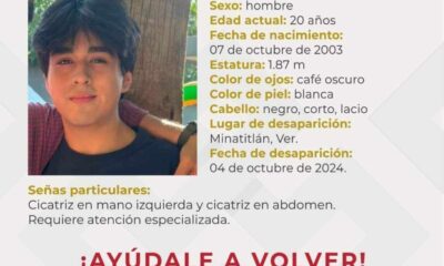 Desaparec3 joven foráneo en Minatitlán.