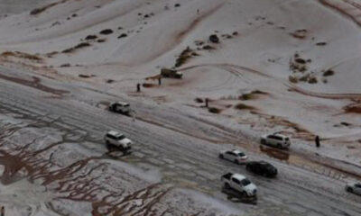 ¡Por primera vez en la historia! Arabia Saudita registra nevada en el desierto