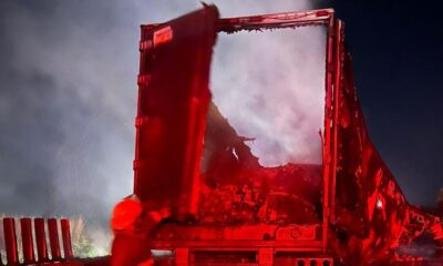 Se incendió un tráiler con cargamento en la pista Cosoleacaque-Villahermosa