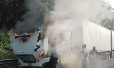 Conato de inc3nd!o en la pista Cosoleacaque-Acayucan