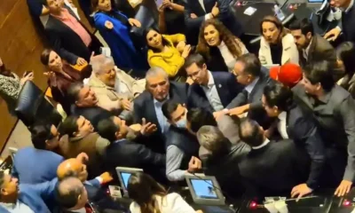 Senadores de Morena y PAN arman zafarrancho en sesión; panista acusa am3naz4s