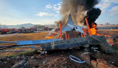 Avión con 181 personas a bordo se acc!d3nta en Corea del Sur; reportan 96 mu3rt0s