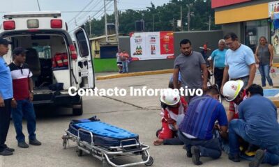 Enc0ntronazo entre moto y camioneta en la colonia Hidalgo