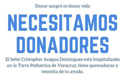 Urge sangre para Cristopher; niño qu3mado en la zona rural de Minatitlán