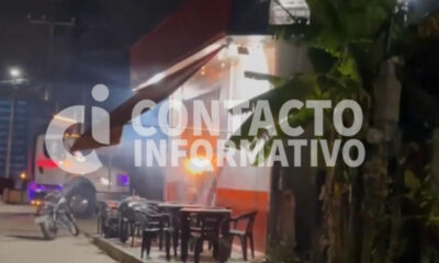 (+VÍDEO) Desperfecto en tanque de gas generó conato de incendio en taquería