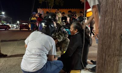 Cortan circulación y choc4n con otro motociclista en el barrio San Diego, en Acayucan.