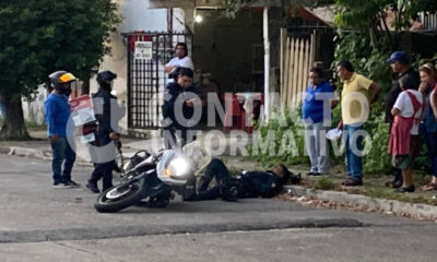 (+VIDEO)Policía Estatal sufre acc!d3nte de tráfico en colonia Nueva Mina