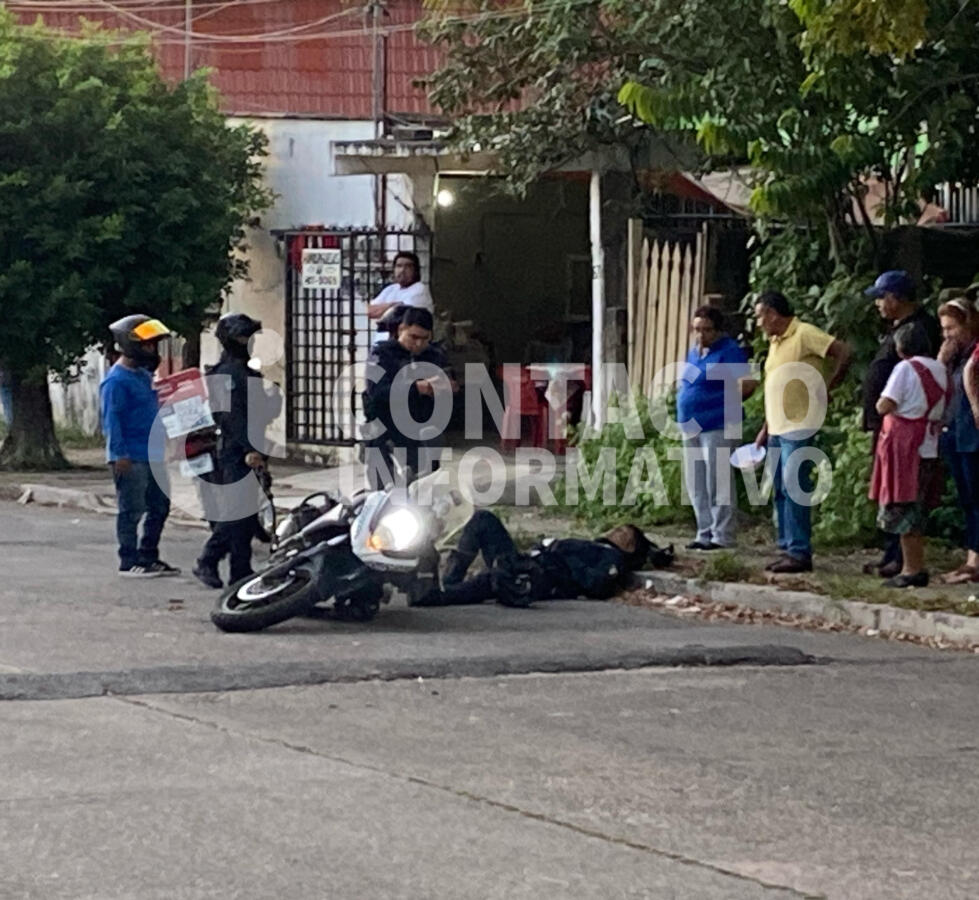 (+VIDEO)Policía Estatal sufre acc!d3nte de tráfico en colonia Nueva Mina