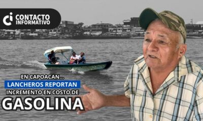 (+VIDEO)Hasta 27 pesos por litro de gasolina pagan lancheros de Capoacan