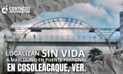 *Reportan f4llec!mient0 de persona en puente peatonal de Cosoleacaque*