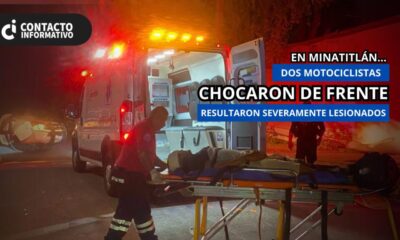 (+VIDEO)Dos motociclistas chocaron de frente Minatitlán, Ver.; resultaron h3rid0s