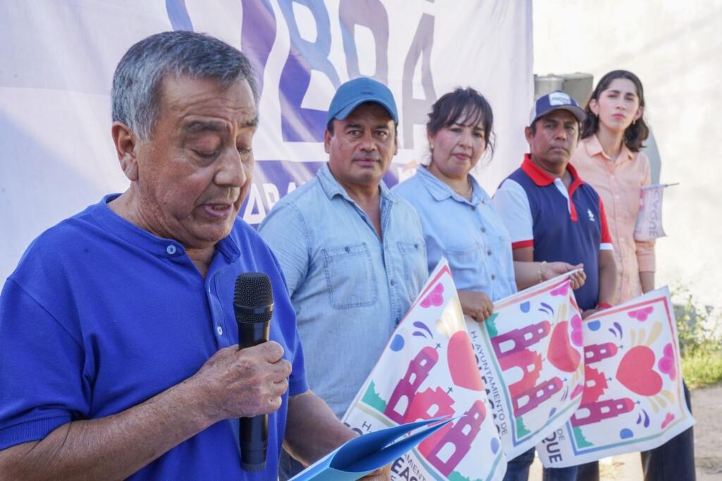 Arranca importante obra de pavimentación en la colonia Emiliano Zapata del municipio de #Cosoleacaque.