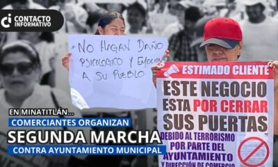 (+VIDEO) Ante imposición de elevados costos de empadronamiento a comerciantes, organizan segunda manifestación contra Gobierno de Minatitlán