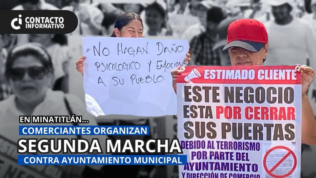 (+VIDEO) Ante imposición de elevados costos de empadronamiento a comerciantes, organizan segunda manifestación contra Gobierno de Minatitlán