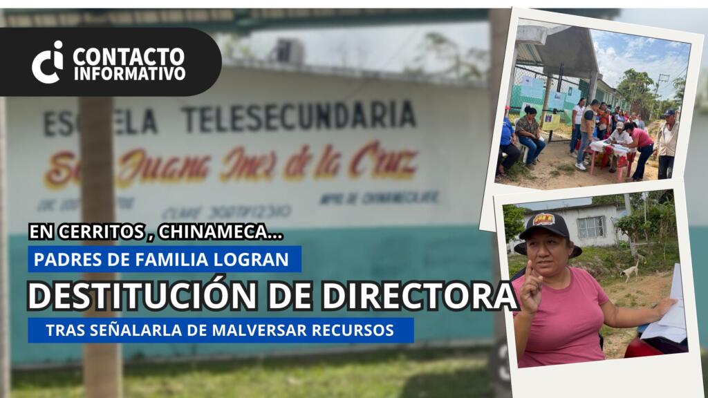 Padres de familia consiguieron destitución de directora en Cerritos; la señalaron de probable malversación de recursos en telesecundaria