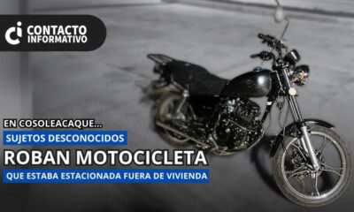 En minutos se robaron moto en Cosoleacaque