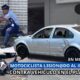 (+VÍDEO) Motociclista l3sion4do al impactarse contra vehículo en la colonia Playón Sur