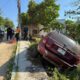 Conductor pierde el control y casi vu3lc4 en su camioneta en la colonia Miguel Alemán.