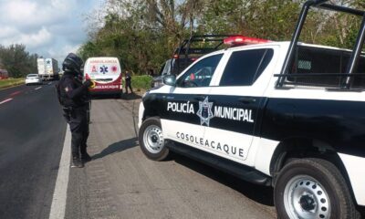 Hallan cu3rpo maniatado en la autopista Cosoleacaque-Acayucan; permanece sin identificar