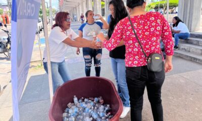 El H. Ayuntamiento de Cosoleacaque activa puntos de hidratación en la ciudad.