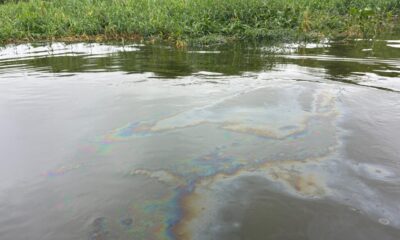 (+VIDEO) Pescadores de Minatitlán inspeccionan zona afectada por derrame de hidrocarburo; Pemex promete apoyo