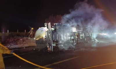 *Se registró volc4dura de pipa diésel provoca inc3nd!o en la carretera Ocozocoautla–Las Choapas*