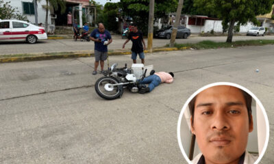 *Lucha por su vida el motociclista que hace una semana se acc!d3ntó cuando se le atravesó un perro en la colonia Frutos de la Revolución de Coatzacoalcos*