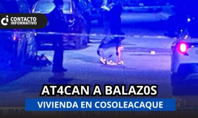 (+ VIDEO) Atac@n a balaz0s vivienda en Cosoleacaque