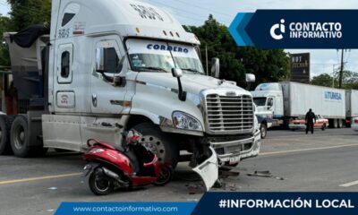 Joven en est@do crít1c0 tras ch0qu3 con tráiler en Sayula de Alemán