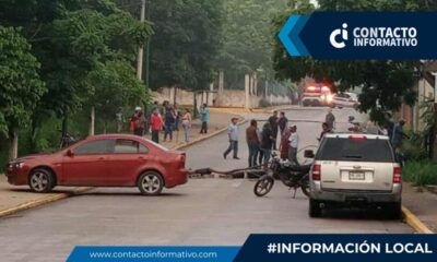 Bloqueo en camino antiguo a Cosoleacaque: vecinos se confrontan con sujetos que intentan desalojar predio