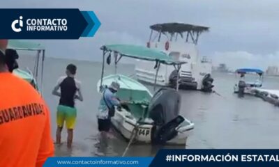 Se hunde lancha de turismo en playas de Veracruz