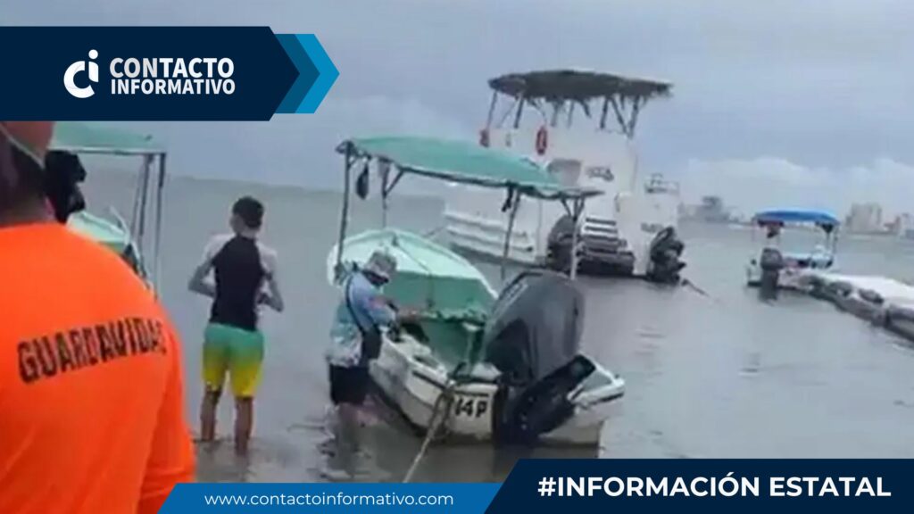 Se hunde lancha de turismo en playas de Veracruz