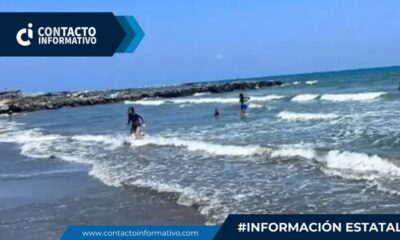 Buscan a menor que fue arrastrado por el mar en la playa Mata de Uva, Alvarado