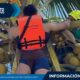 Regio se atora en palmera cuando se paseaba en paracaídas en playa en Nayarit