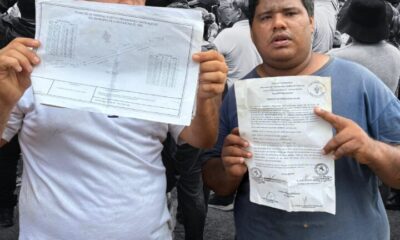 (+VÍDEO) Denuncian presunto fraude con terrenos en Cosoleacaque; propietario legítimo promete r3g@lar los predios