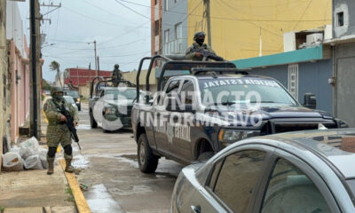 *Despliegan corporaciones de seguridad intenso operativo por cateo atrás del abandonado hotel Playa Varadero de Coatzacoalcos*