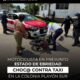 Motociclista en presunto estado de ebriedad choc4 contra taxi en la colonia Playón Sur