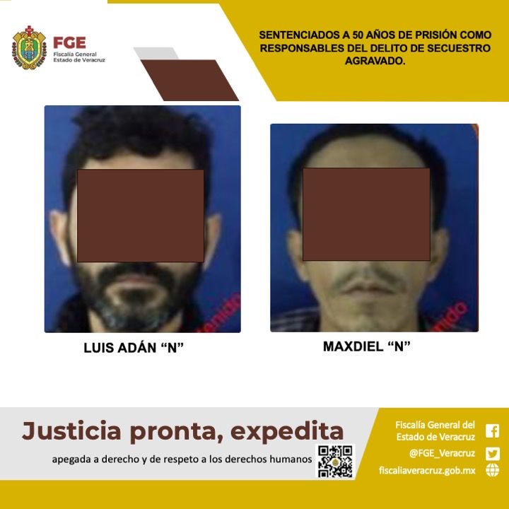 *Logra fiscalía sentencia condenatoria de 50 años a dos secu3strad0res de Coatzacoalcos*