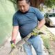 Cría de lagarto fue c@ptur@d0 en calles de Minatitlán