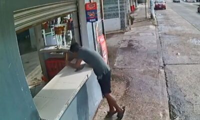 (+VIDEO) Joven ladrón quedó captado en video en Minatitlán