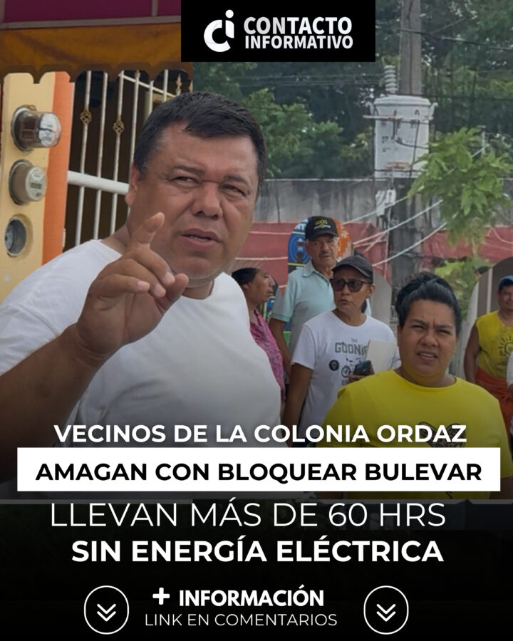 Vecinos de la colonia Ordaz, amagan por bloquear el bulevar a más de dos días sin energía eléctrica.