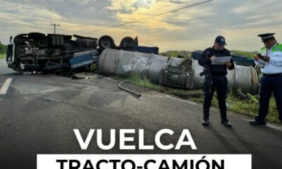 (+VIDEO) ¡Volcadura en la carretera Las Matas!
