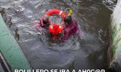 *Bolillero se iba a ah0g@r en el río Coatzacoalcos cuando se cayó del transbordador, un acomodador de carros y un marino lo r3sc@tar0n*