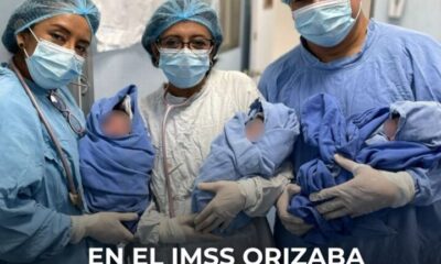 Nacen trillizos en Hospital General Regional No. 1 del IMSS Veracruz Sur