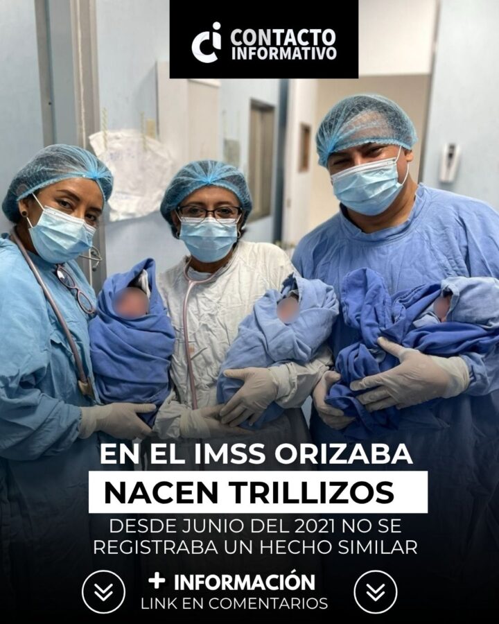 Nacen trillizos en Hospital General Regional No. 1 del IMSS Veracruz Sur