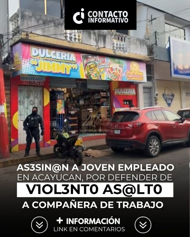 En Acayucan as3sin@n a joven empleado que defendió a su compañera en vi0l3nt0 as@lt0.